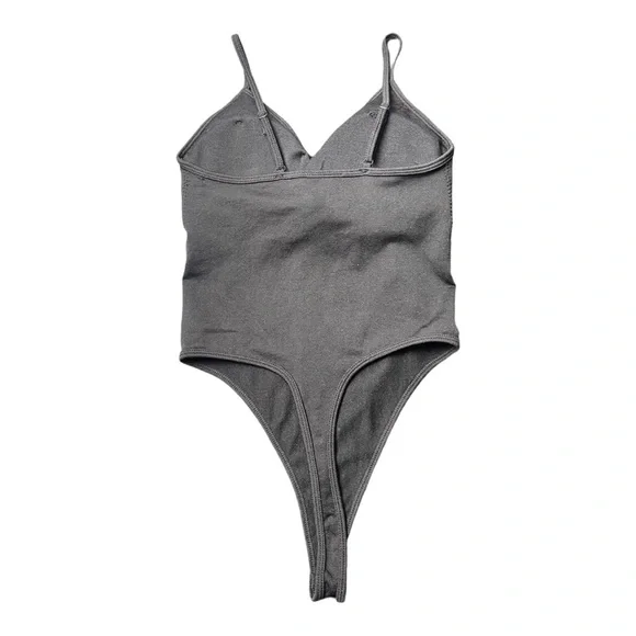 NWT No Boundaries Seamless V-Neck Bodysuit Black XS - Picture 2 of 4